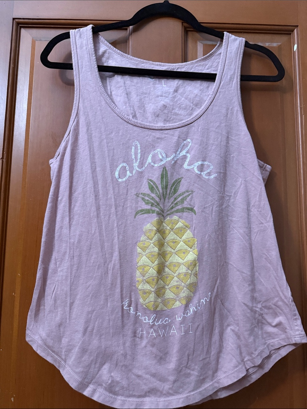 Aloha Pineapple Graphic Tank - Pink